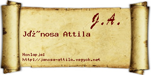 Jánosa Attila névjegykártya