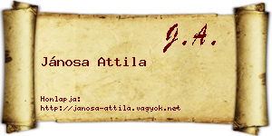 Jánosa Attila névjegykártya