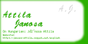 attila janosa business card